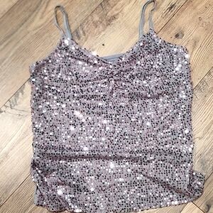 Sequin cami tank top